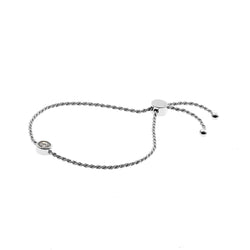 Arki Adjustable Silver Rope Bracelet