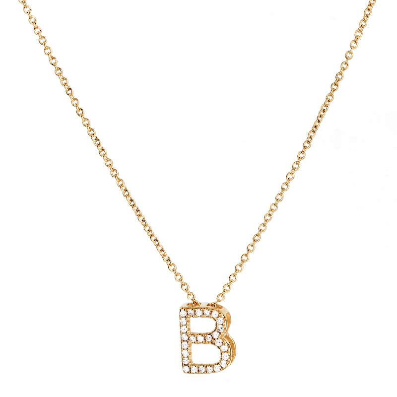 A-Z Initials by Sybella - Gold with Cubic Zirconia