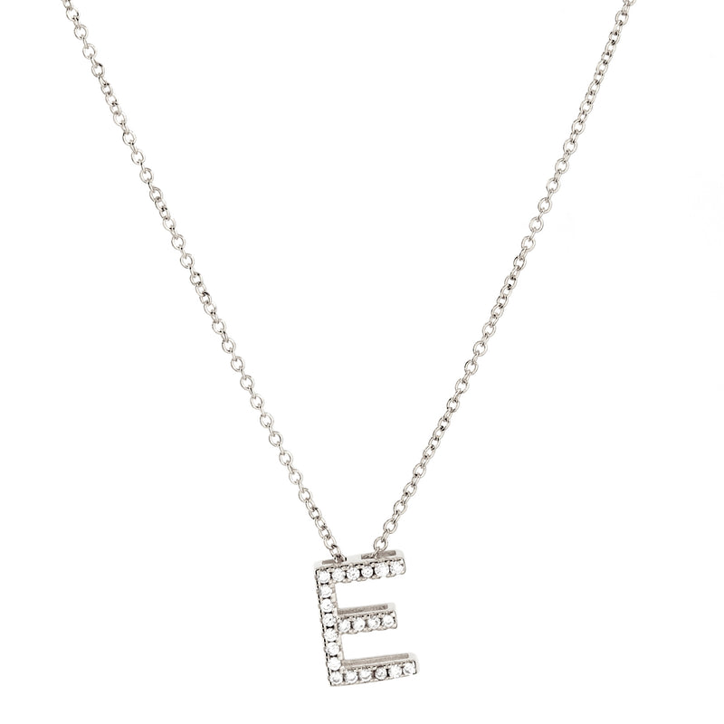 A-Z Initials by Sybella - Silver with Cubic Zirconia