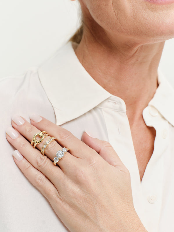 AMITY- Gold Plate Knot Ring