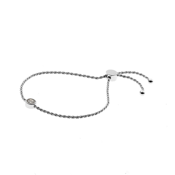Arki Adjustable Silver Rope Bracelet