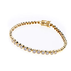 Celene Gold Plate Tennis Bracelet