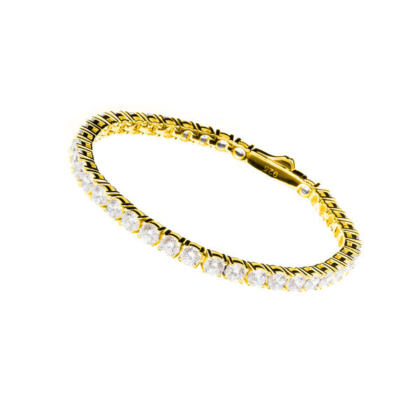 Margot - gold plate Claw Set Tennis Bracelet