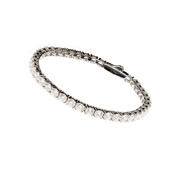 Margot - Silver plate Claw Set Tennis Bracelet