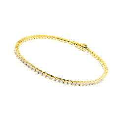 NELLIE- Gold plate claw set tennis bracelet