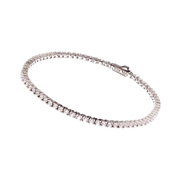 NELLIE- Silver plate claw set tennis bracelet