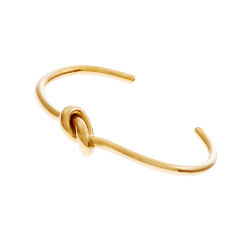 AVA - Gold plate stainless steel bracelet Knoted Cuff Bangle