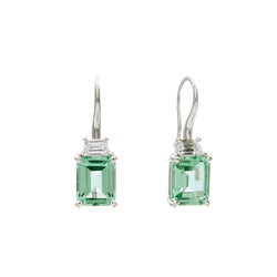 Josephine Pale Green & Clear Cubic Zirconia Earrings