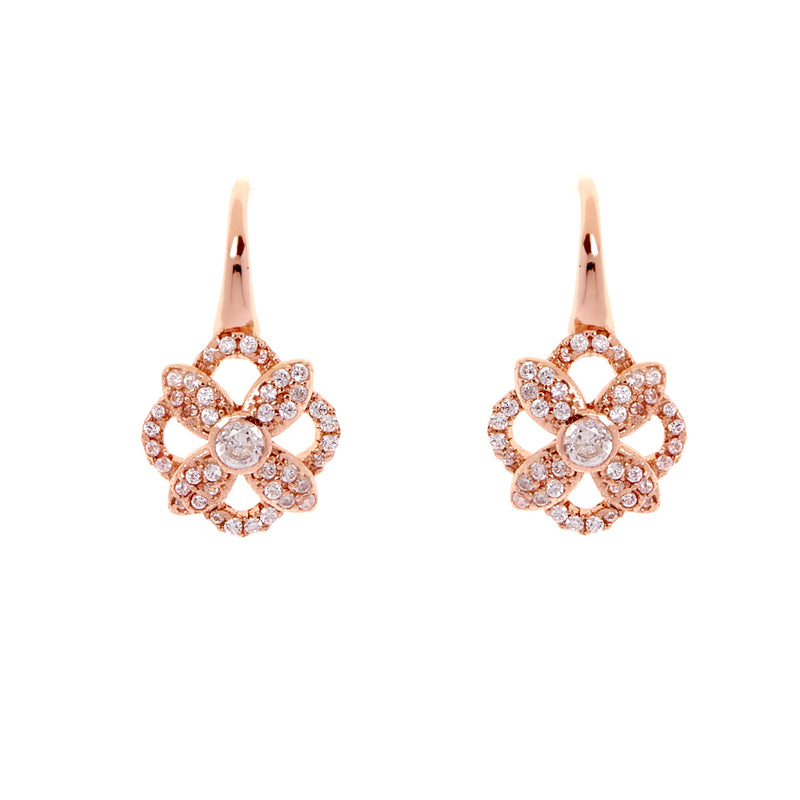 Harmony Rose Gold Flower Earrings