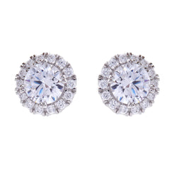 Silver and Cubic Zirconia Studs