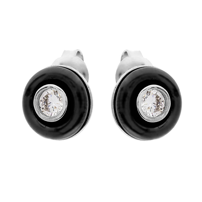 Stacey black & cubic zironia studs - 3 colours