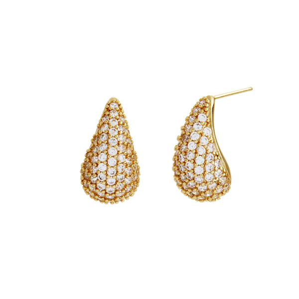 DEMI-Gold Plate CZ Teardrop Earring