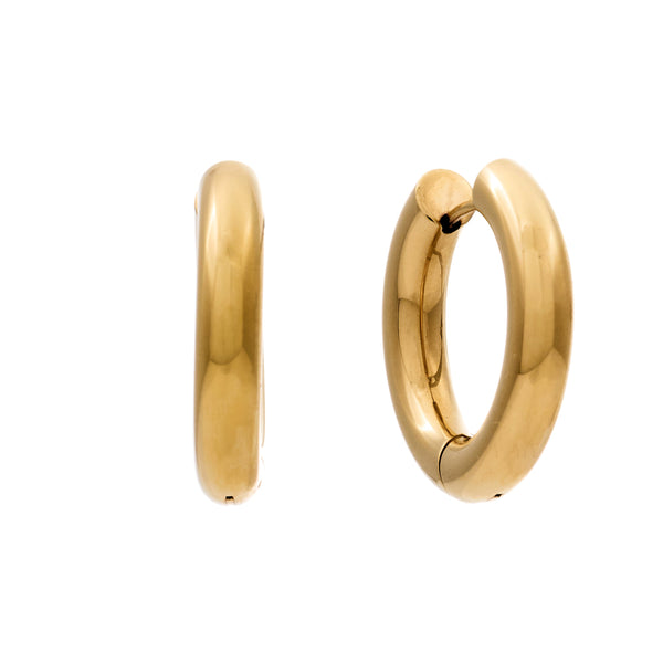 OLIVE-Gold Plate Stainless Steel Hoop Earring