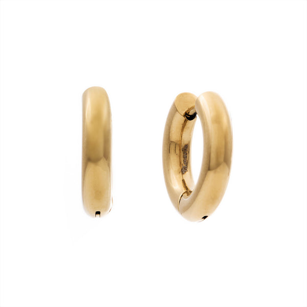 URSULA-Gold Plate Stainless Steel Hoop Earring