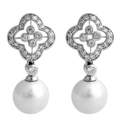 Silver and Pearl Dress Earrings