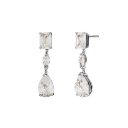 AURORA- Multi-Shape CZ Chandelier Drop Earrings
