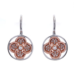 Phillipa Two Tone Rose Gold Flower Earrings