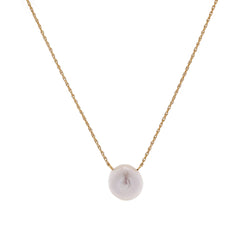 Evelyn Freshwater Pearl on Fine Gold Rolled Chain
