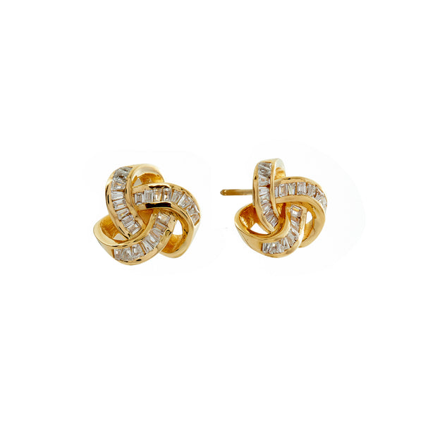 Elsie Gold Knot Stud Earrings