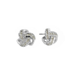 Elsie Silver Knot Stud Earrings