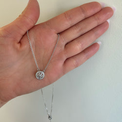 Silver Micro Pavé Necklace