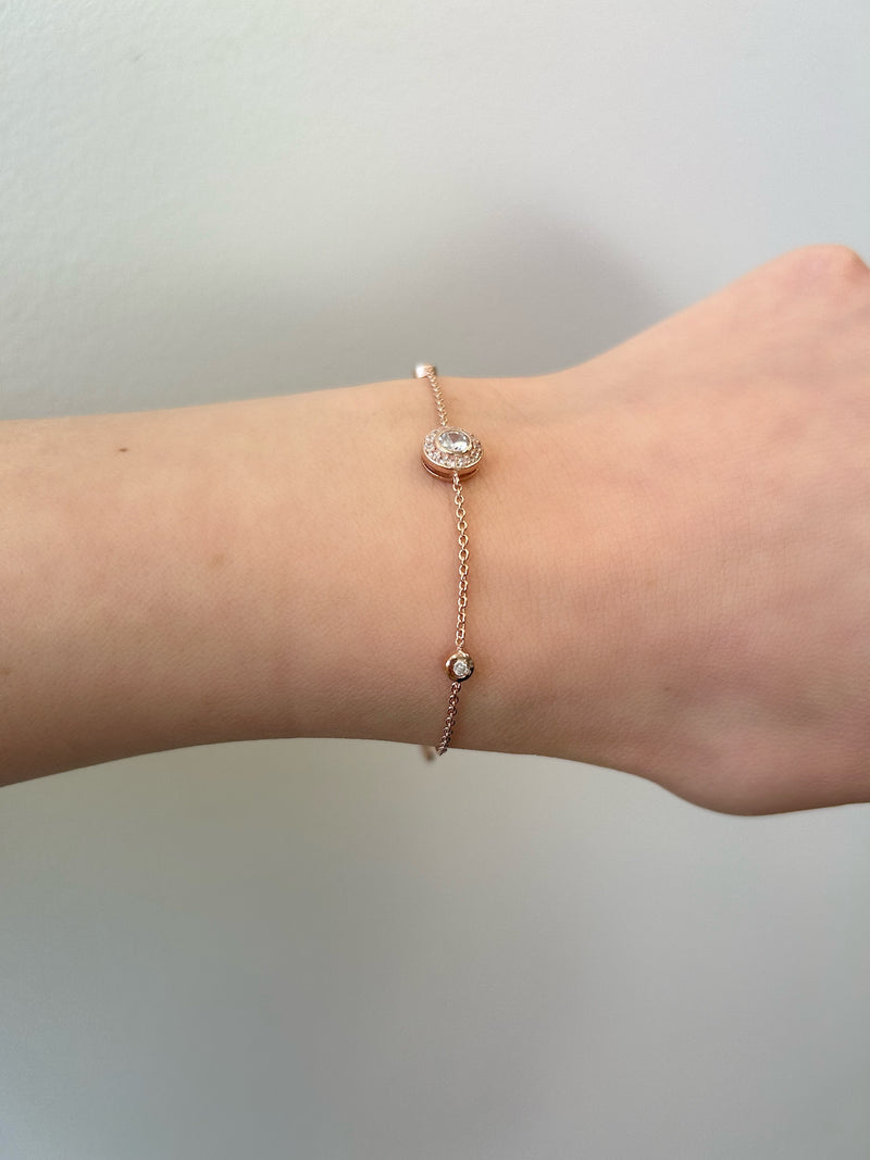 Rose gold cz bracelet