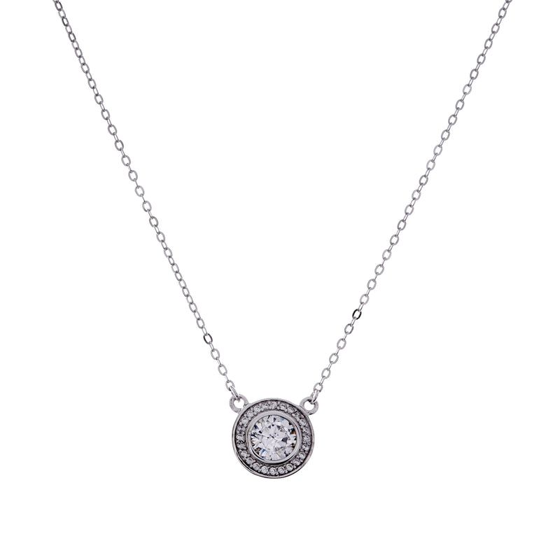 Round Silver Necklace
