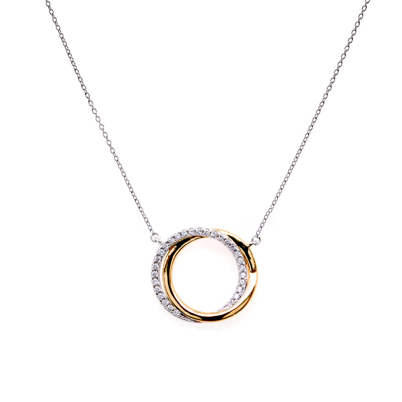 Thea Two Tone Rose Gold Pendant