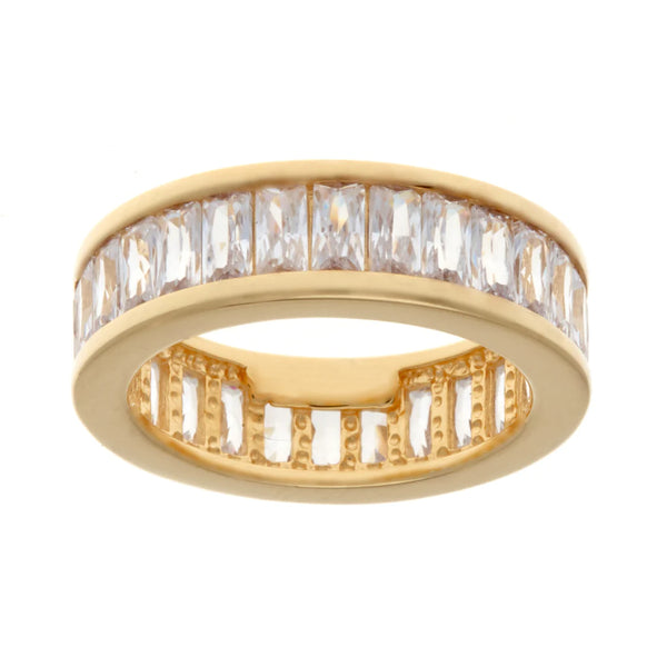 Gold Plate Baguette Ring