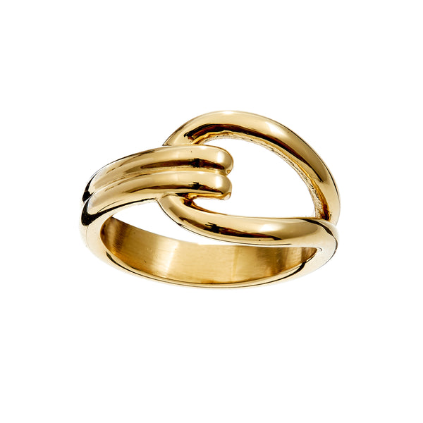 Lilac- Gold Plate Stainless Steel Knot Ring