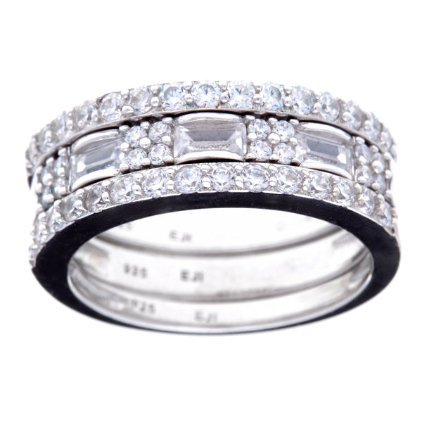 Lucette - 3 Stack Silver Ring