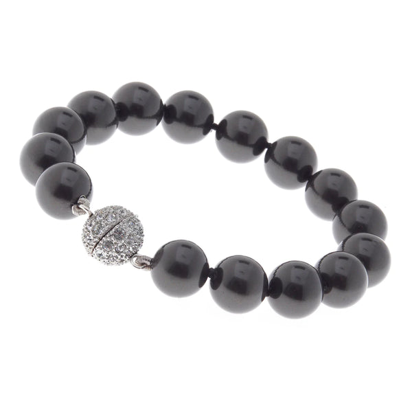 Classic Round Black Pearl Bracelet