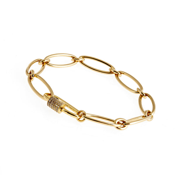 Aubrey Gold Plate Link Bracelet