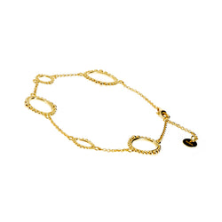 Fiona Oval Chain Gold Bracelet