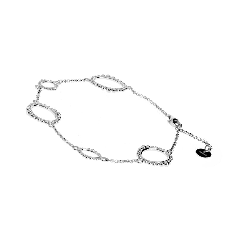 Fiona Oval Chain Silver Bracelet