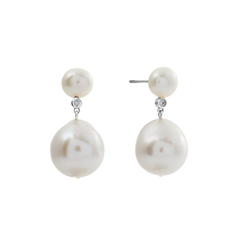 Tully Silver Freshwater Pearl Earrings