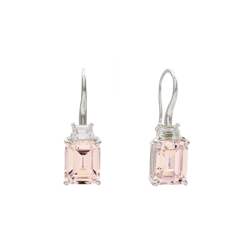Josephine Pale Pink & Clear Cunic Zirconia Earrings