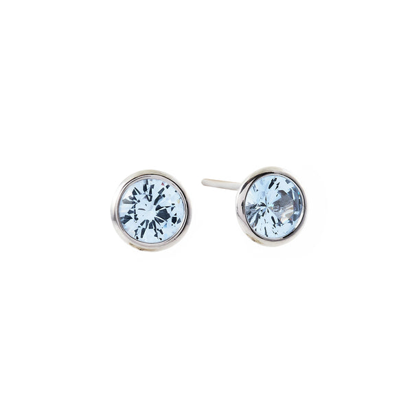 Rosie Pale Blue Silver Studs