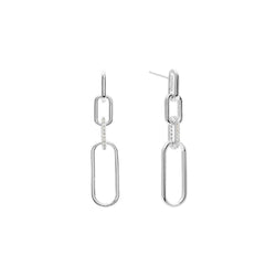 Aubrey Silver Link Earrings