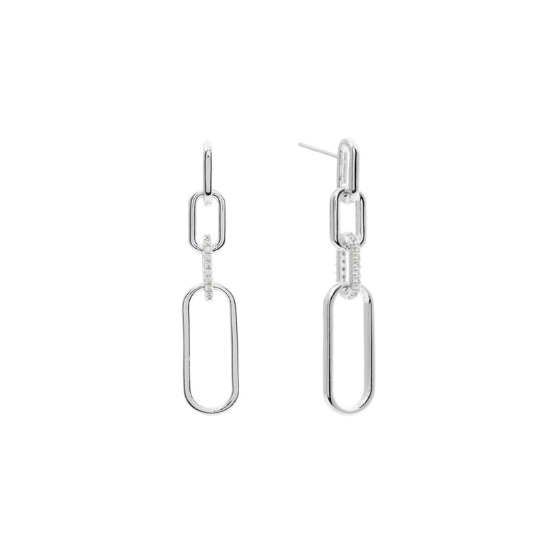 Aubrey Silver Link Earrings