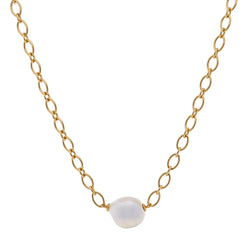 Carmen Freshwater Pearl Gold Cable Necklace