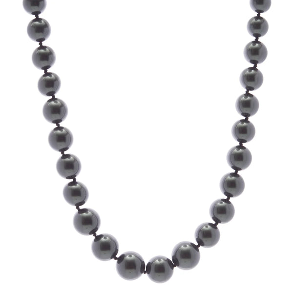 Emily Classic Round Black Pearl Short Necklace