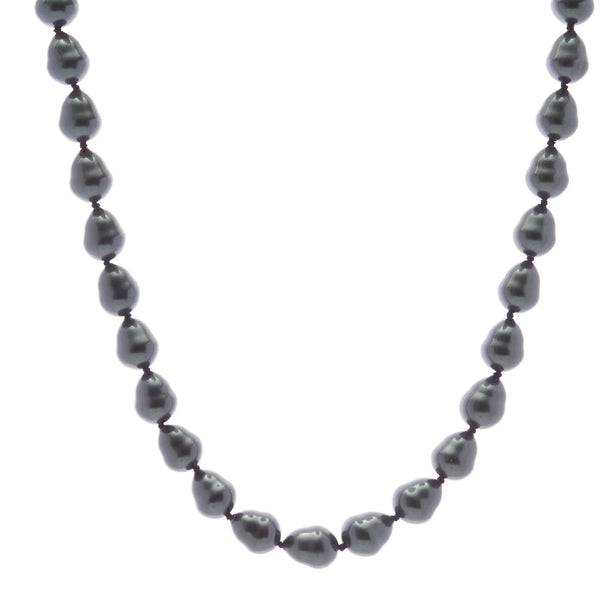 Emma Classic Baroque Black Pearl Necklace