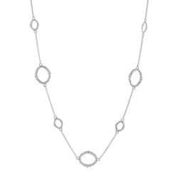 Fiona Silver Oval Chain Short Necklace