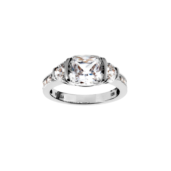 Lillian Rhodium Cubic Zirconia Dress Ring