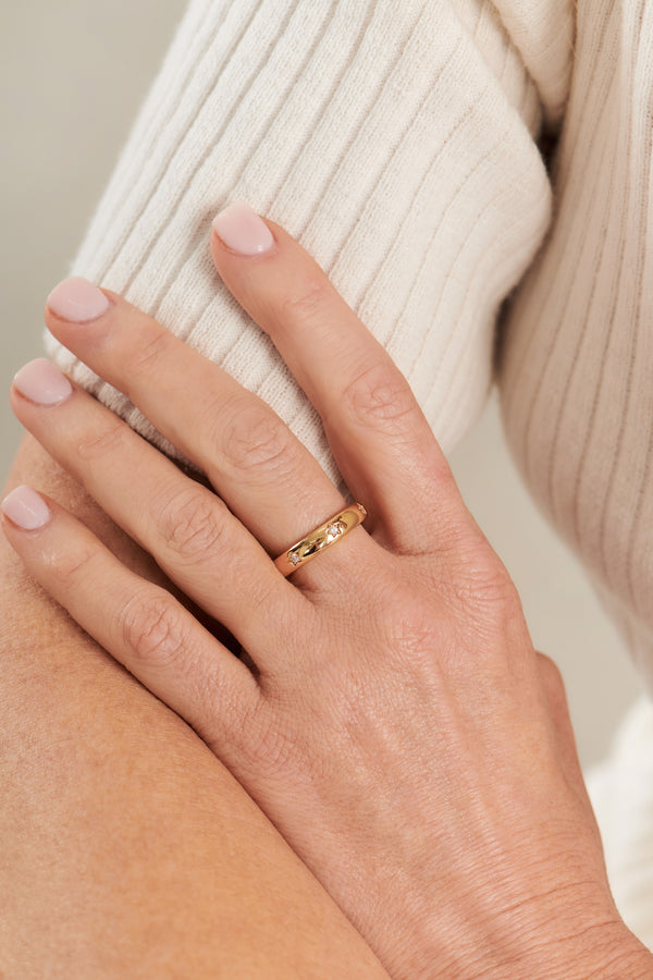 Stardust Gold Plate Star Ring