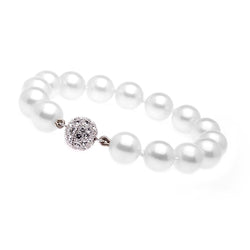 Classic Round Small White Pearl Bracelet