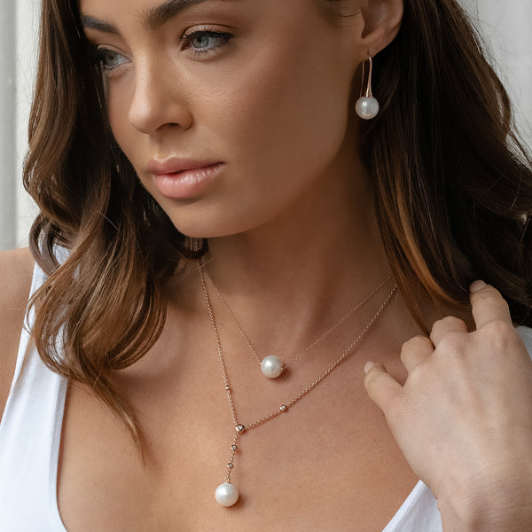 Bella Pearl Rose Gold Necklace