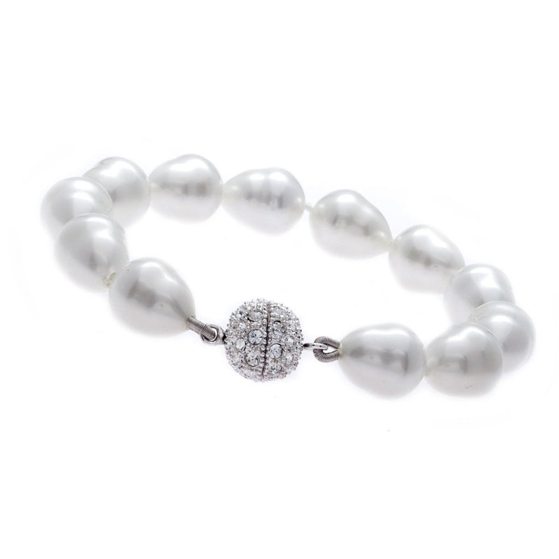 Classic Baroque White Pearl Bracelet