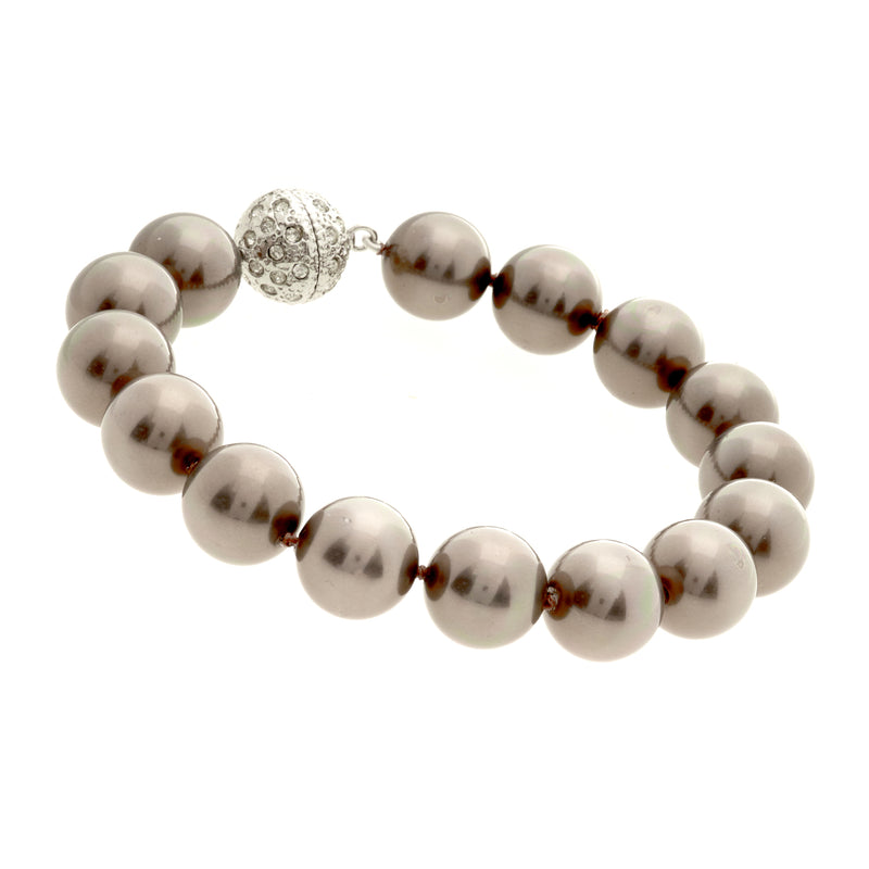 Classic Round Coffee Pearl Bracelet